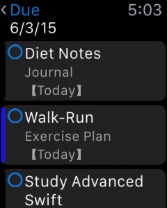 Tasks list