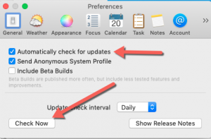 Check for app updates
