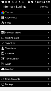 Information Settings
