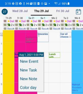 Android new interface & color day option