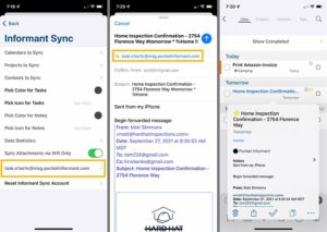 Email to Task Feature
