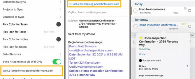 Email to Task Feature