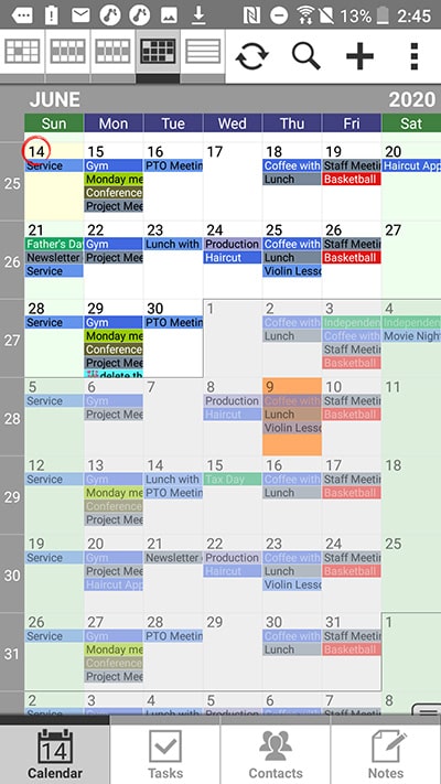 One Month View