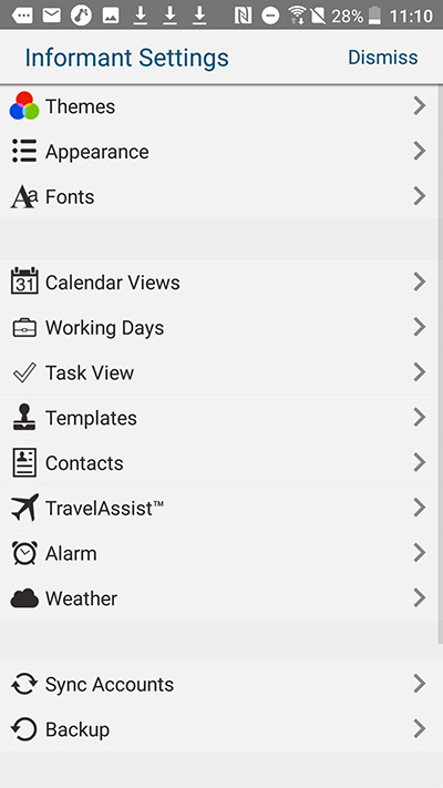 Two Main Settings