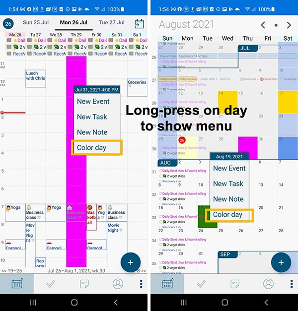 Android Day Colors