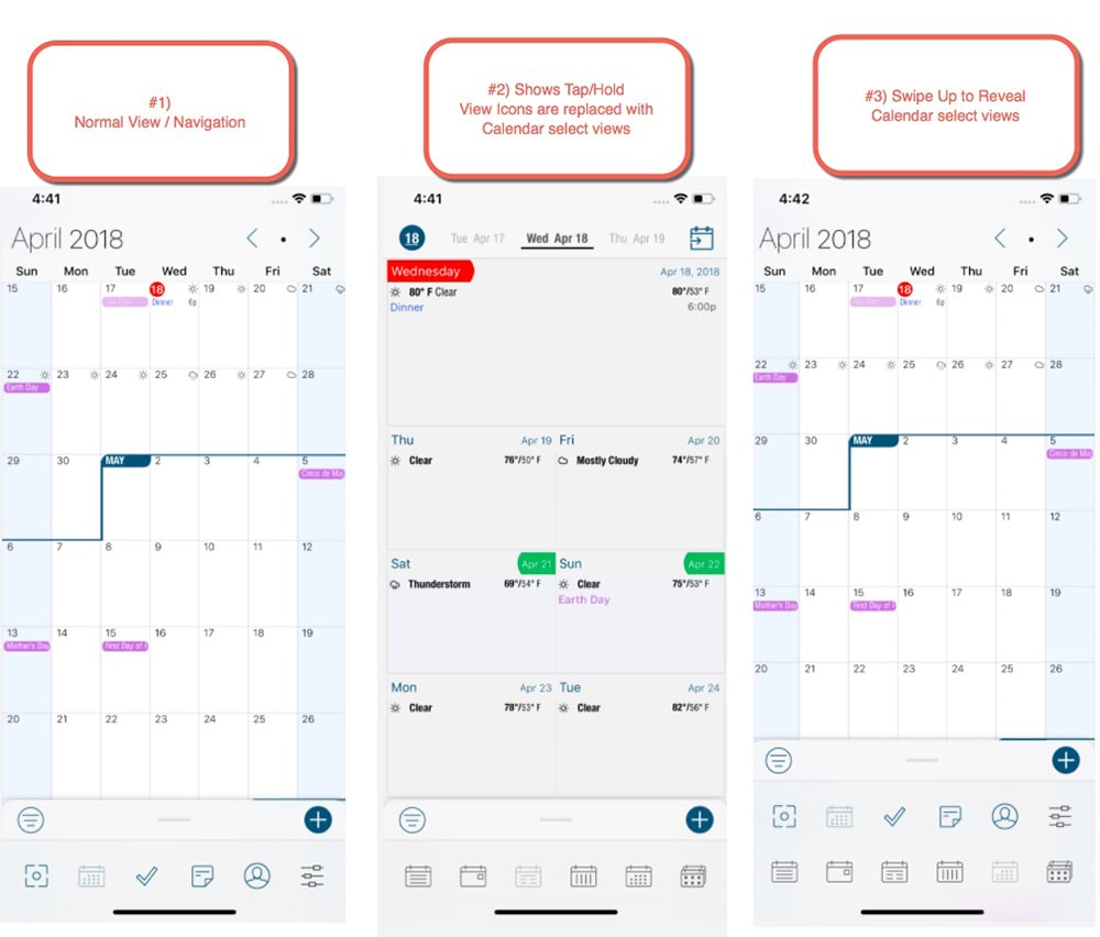 Calendar Icon Replace & Swipe