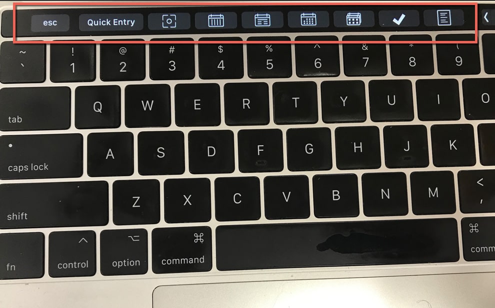 Touchbar Access to Menu buttons