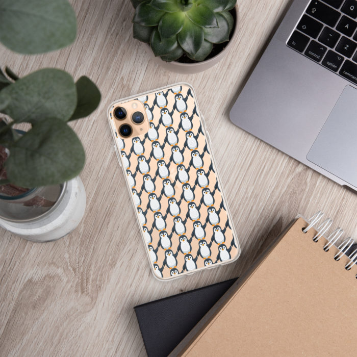 Pip Pattern Clear iPhone Case - Image 4