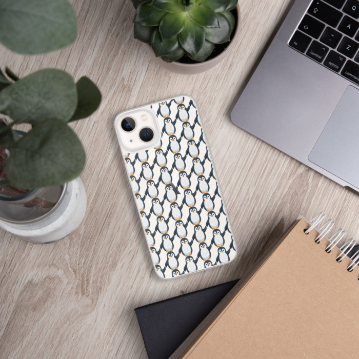 Pip Pattern Clear iPhone Case - Image 34