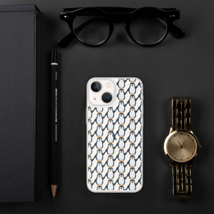Pip Pattern Clear iPhone Case - Image 23