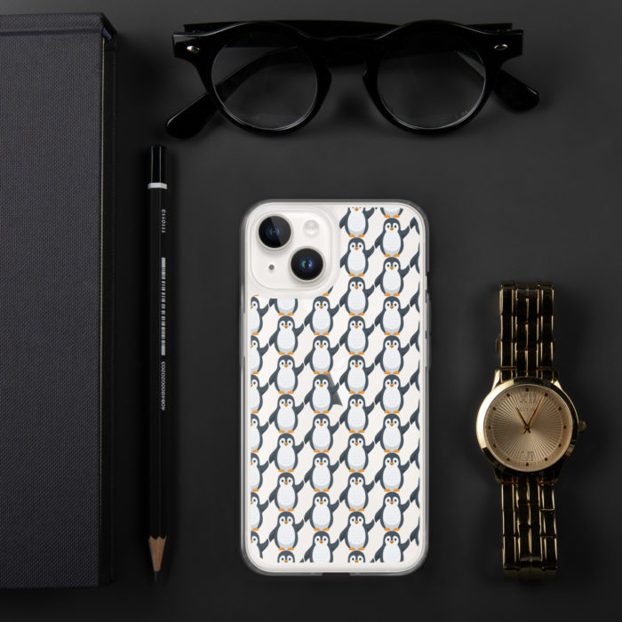 Pip Pattern Clear iPhone Case - Image 44