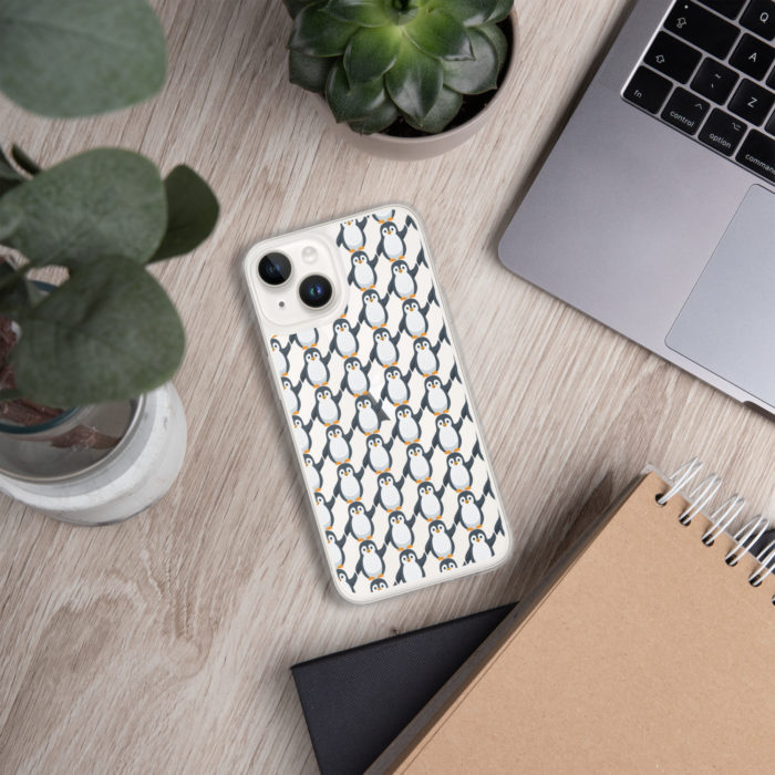 Pip Pattern Clear iPhone Case - Image 46