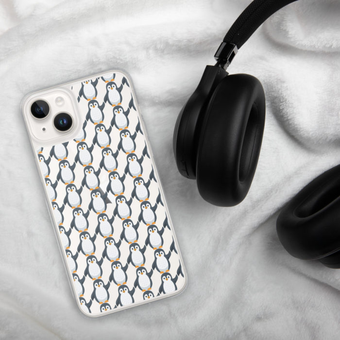 Pip Pattern Clear iPhone Case - Image 36