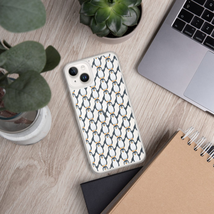 Pip Pattern Clear iPhone Case - Image 37