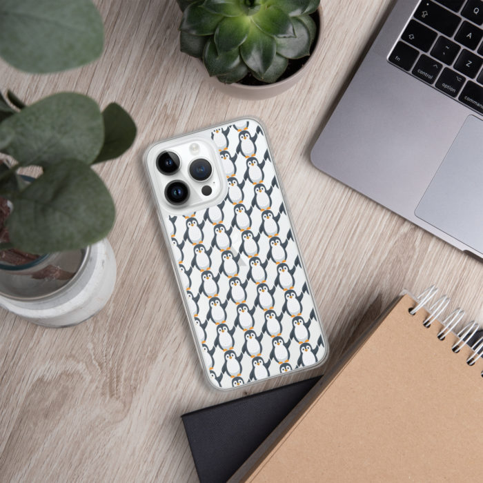 Pip Pattern Clear iPhone Case - Image 40