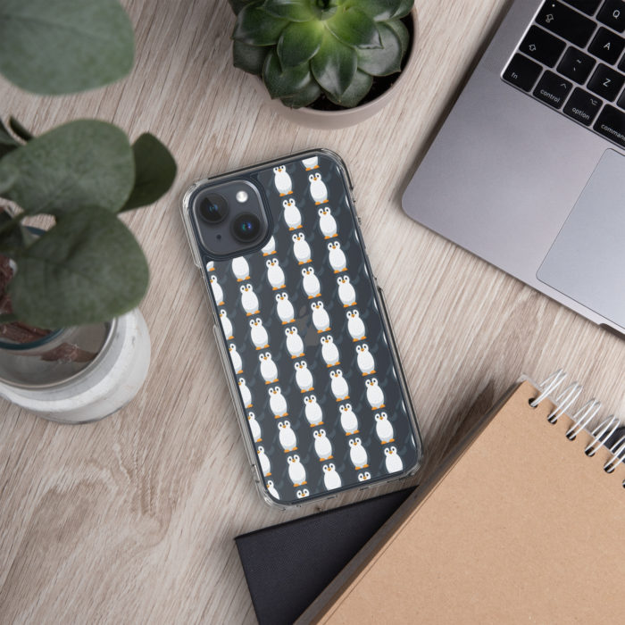 Pip Pattern Clear iPhone Case - Image 49