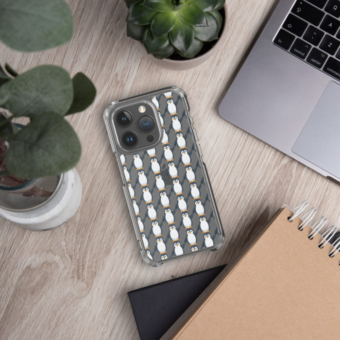 Pip Pattern Clear iPhone Case - Image 55