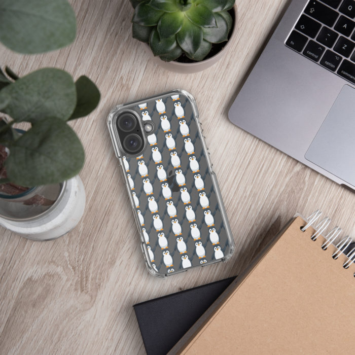 Pip Pattern Clear iPhone Case - Image 69
