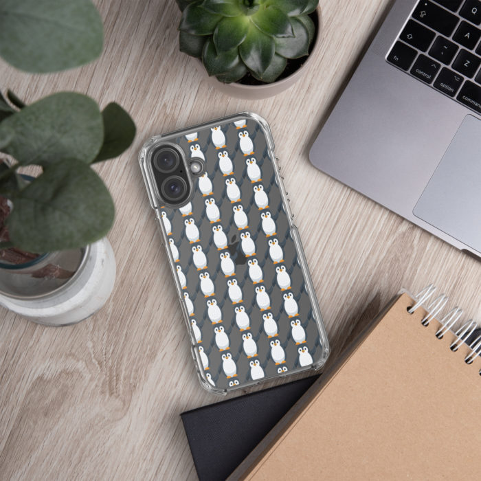 Pip Pattern Clear iPhone Case - Image 61
