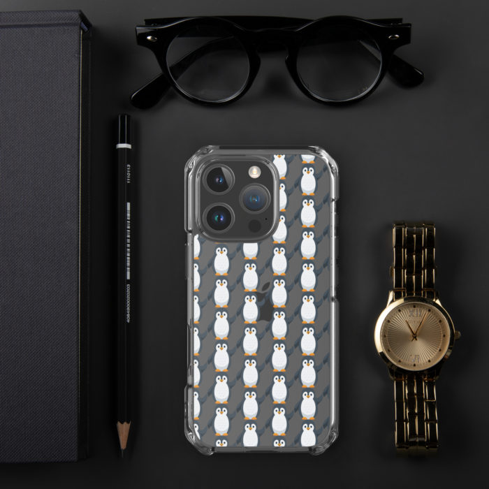 Pip Pattern Clear iPhone Case - Image 64