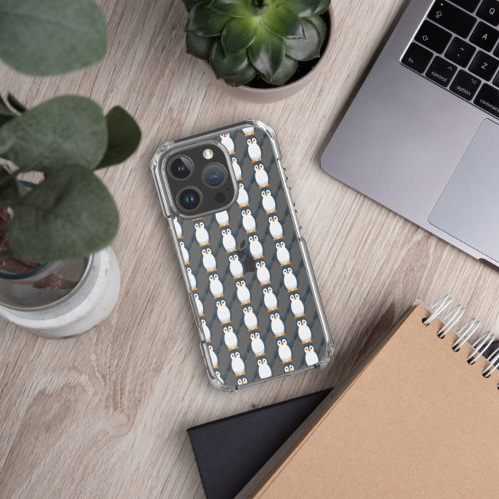 Pip Pattern Clear iPhone Case - Image 66