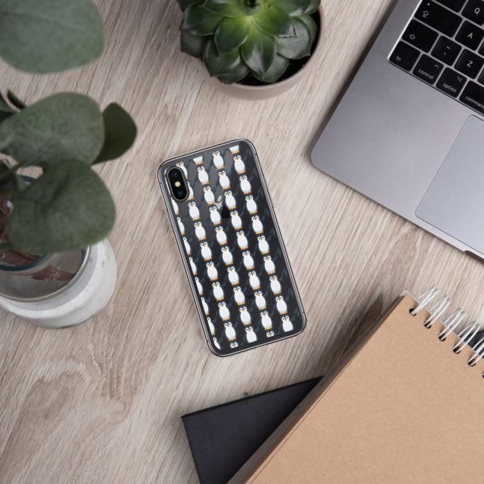 Pip Pattern Clear iPhone Case - Image 78